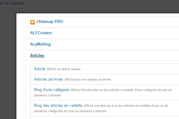 Suppression Joomla