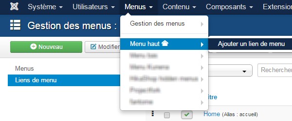 Suppression Joomla