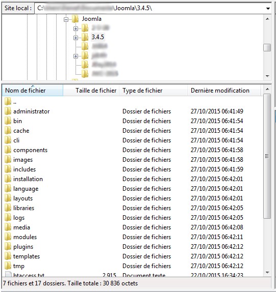 Transfert fichiers Filezilla