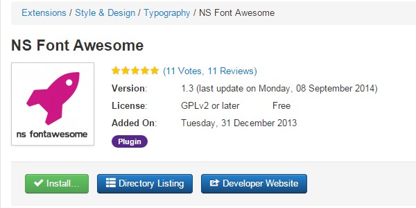 Font Awesome Joomla