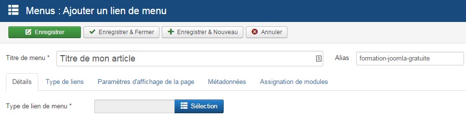 Gestion des URL Joomla