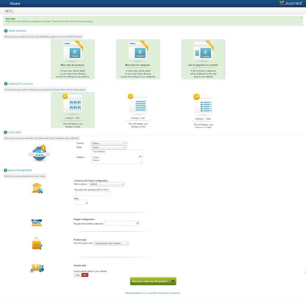 HikaShop Joomla