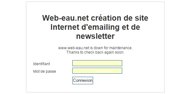 Hors ligne Joomla