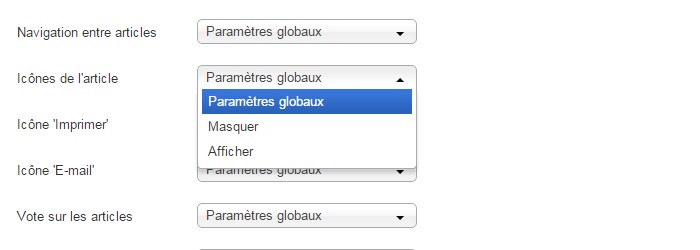 Metadonnées Joomla