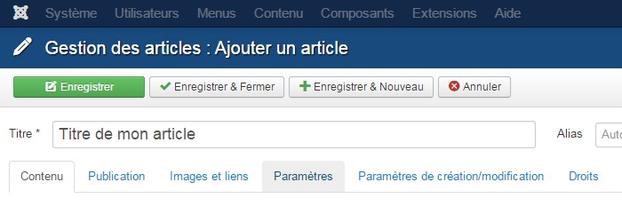 Icones Joomla