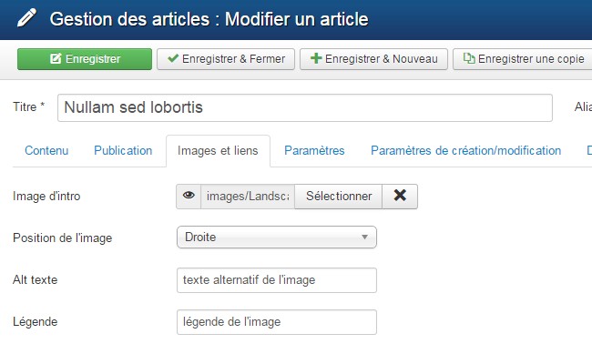 Images Joomla