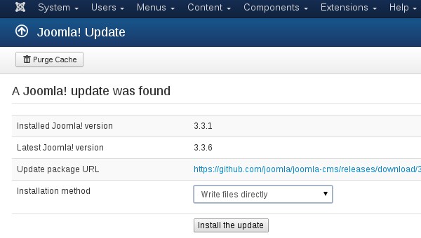 Installation Joomla module