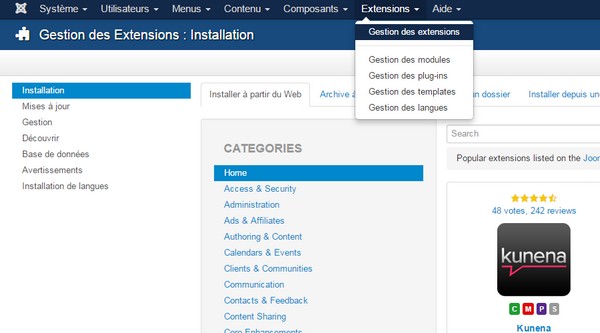 Installation Joomla