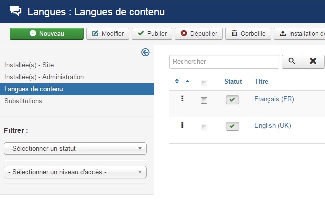 Mise en place d'un site multilingue
