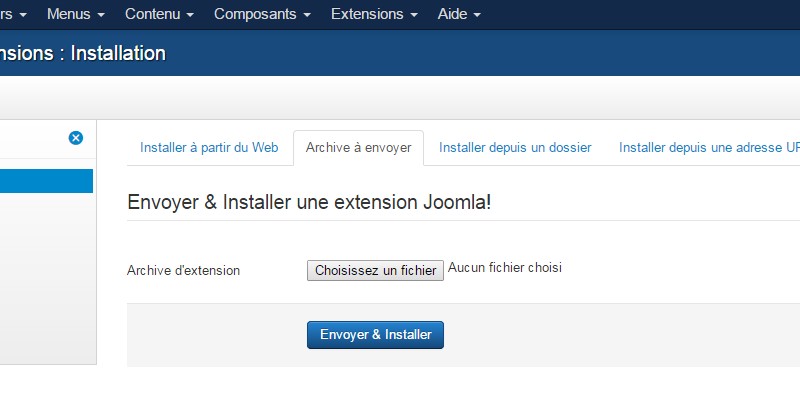 Lien composant absent Joomla