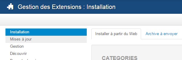 Mise à jour extension Joomla