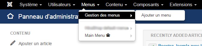 Désactiver l'élément de menu Accueil de Joomla!