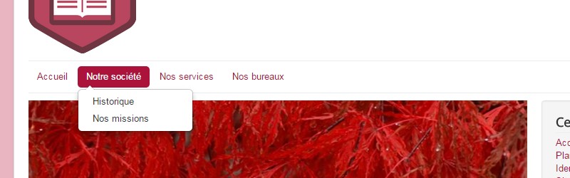 Créer son arborescence au moyen des menus