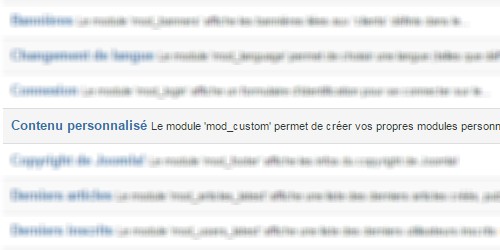 Afficher un module sur une seule page