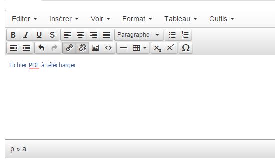 Ajouter un fichier PDF dans un article