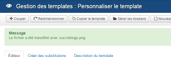 Personnalisation backend Joomla