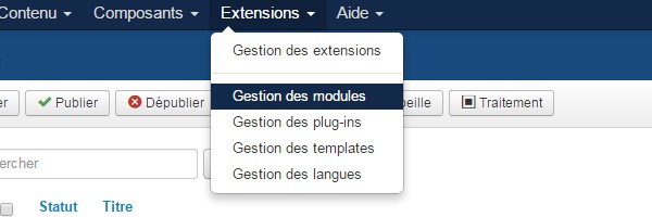 Personnalisation backend Joomla