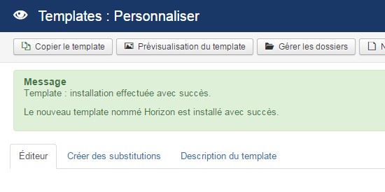 Changer le nom de votre template