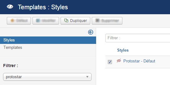 Changer le nom de votre template