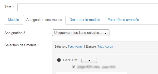 Menu fantöme Joomla