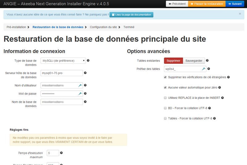 Sauvegarde Joomla