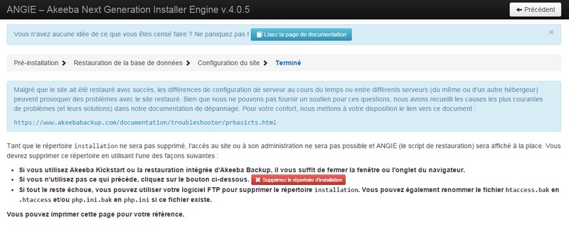 Sauvegarde Joomla