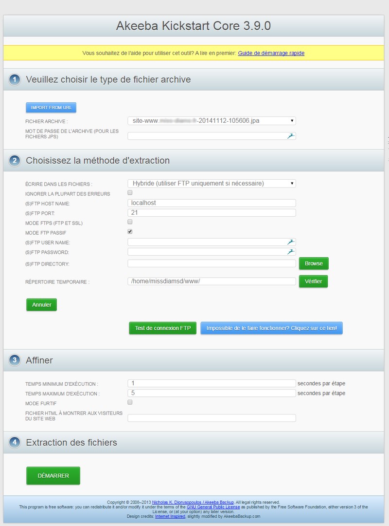 Sauvegarde Joomla