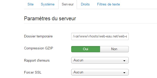 Protocole SSL Joomla