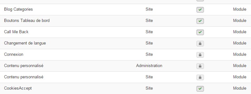 Suppression Joomla