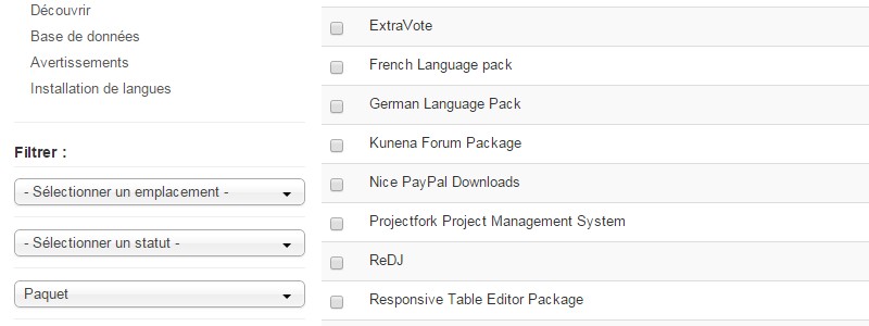 Suppression Joomla