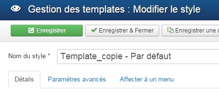 Template copie Joomla