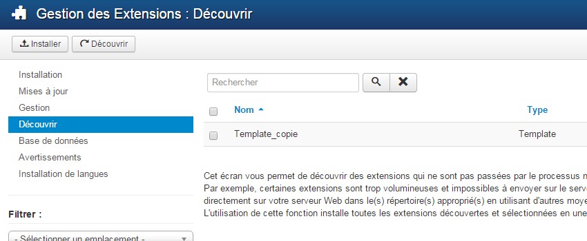 Template copie Joomla