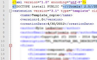 Template copie Joomla