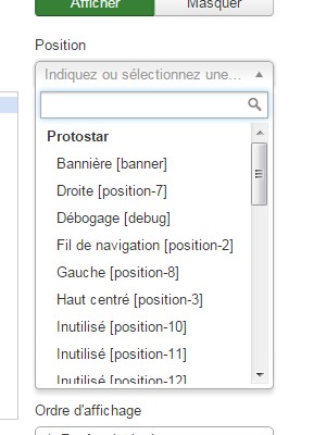 Ajouter, retirer, changer des positions du template