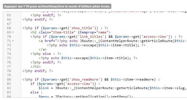 Modifications avancées son template Joomla!