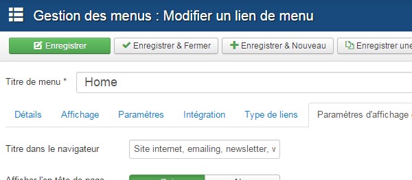 Balise titre Joomla