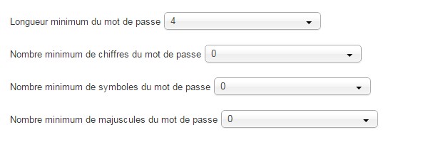 Configuration des utilisateurs