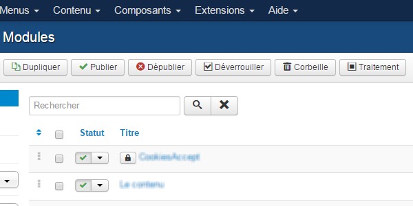 Versions contenu Joomla
