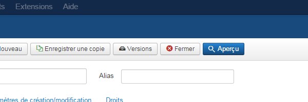 Versions contenu Joomla