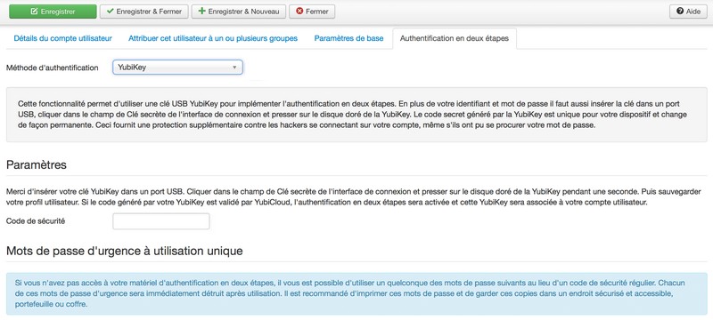 Authentification Joomla