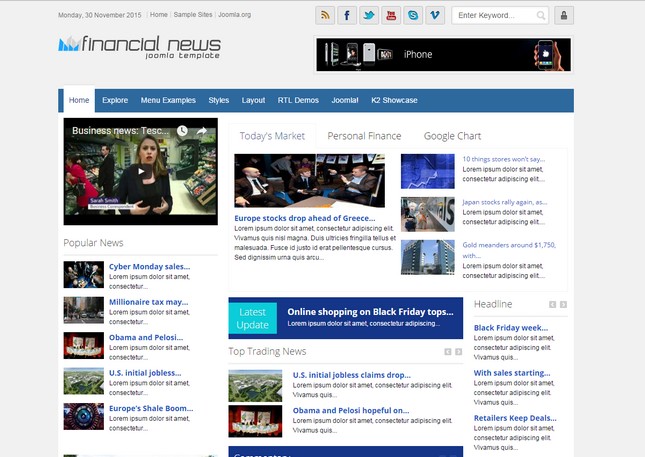 Exemple de template News